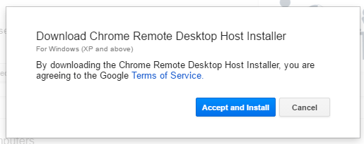 chrome remote desktop host msi